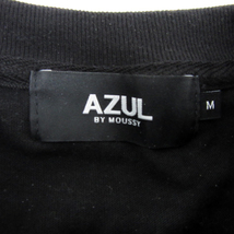 アズールバイマウジー AZUL by moussy Tシャツ カットソー 長袖 ラウンドネック 無地 オーバーサイズ M 黒 ブラック /YS31 ■MO メンズ_画像4