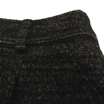 ノーリーズ Nolley's パンツ ショートパンツ タック 日本製 ウール混 ツイード ラメ ブラック 黒 グレー ゴールド 36 レディース_画像2