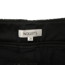 ノーリーズ Nolley's パンツ ショートパンツ タック 日本製 ウール混 ツイード ラメ ブラック 黒 グレー ゴールド 36 レディース_画像8