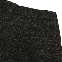 ノーリーズ Nolley's パンツ ショートパンツ タック 日本製 ウール混 ツイード ラメ ブラック 黒 グレー ゴールド 36 レディース_画像7
