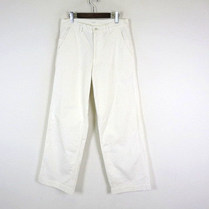 mokusiro モクシロ 日本製 パンツ ワイド ワークパンツ ヘビー コットン M 2 白 ホワイト メンズ