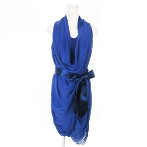  Coup de Chance CdeC One-piece knee height V neck no sleeve Layered shawl dore-p ribbon elegant multi way 38 blue blue 