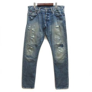  Polo Ralph Lauren POLO RALPH LAUREN repair processing Denim pants slim jeans light blue 34 men's 