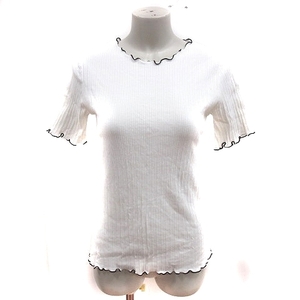 Mish Mash Mash Masch Masch Cut -и -сей u -neck 5 -Minute Eleve M White /RT Ladies