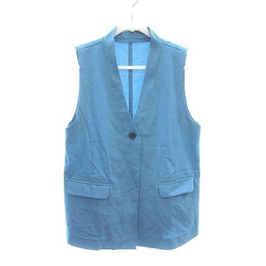  Jeanasis JEANASIS the best gilet front opening no color F blue blue /CT lady's 