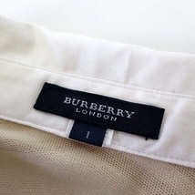 バーバリー ロンドン BURBERRY LONDON ポロシャツ ニット スキッパー ノバチェック柄 7分袖 S 1 ベージュ 白 国内正規品 レディース_画像6