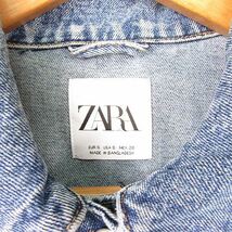 ザラ ZARA デニム ジャケット Gジャン S ライトブルー シンプル 5252/027 kz7421 レディース_画像5