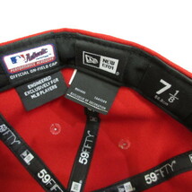 未使用品 ニューエラ NEW ERA 59FIFTY 5950 MLB ワシントン ナショナルズ ベースボール キャップ 帽子 7 1/8 56.8cm 赤 レッド 正規品_画像7