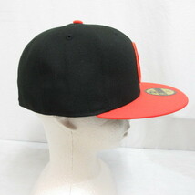 未使用品 ニューエラ NEW ERA 59FIFTY 5950 MLB ボルチモア オリオールズ ベースボール キャップ 帽子 7 1/8 56.8cm 黒 ブラック 正規品_画像5