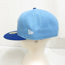 未使用品 ニューエラ NEW ERA 59FIFTY 5950 MLB テキサス レンジャーズ ベースボール キャップ 帽子 7 3/4 61.5cm 水色 ブルー 正規品_画像3