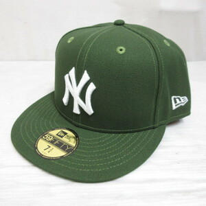 未使用品 ニューエラ NEW ERA 59FIFTY 5950 MLB ニューヨーク ヤンキース ベースボール キャップ 帽子 7 3/4 61.5cm グリーン 正規品