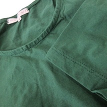 アトリエシックス ATELIER SIX カットソー Tシャツ ラウンドネック 五分袖 コットン シャリ感 さっくり 38 緑 グリーン /CK6 ☆ レディース_画像4