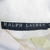 ラルフローレン RALPH LAUREN ジャケット 薄手 ショート丈 7 白系 ホワイト ボタン 綿 コットン 無地 レディース_画像3