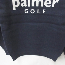 未使用品 アーノルドパーマー Arnold Palmer Golf ゴルフ ニット セーター 長袖 丸首 ロゴ 紺 白 ネイビー ホワイト L メンズ_画像5