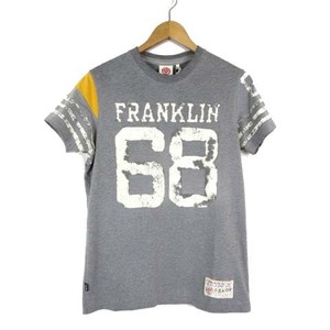  Frank Lynn & Marshall FRANKLIN&MARSHALL Italy made T-shirt cut and sewn short sleeves Vintage print S. gray mustard 