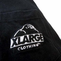 エクストララージ X-LARGE Tシャツ カットソー ポケット ロゴ 刺繍 ビッグシルエット 半袖 XL 黒 ブラック メンズ_画像4