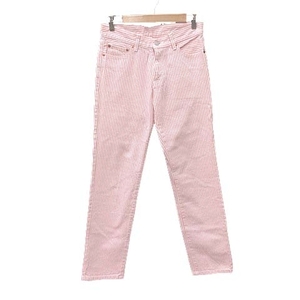  Beams Boy BEAMS BOY брюки тонкий Denim длинный полоса 28 розовый /CT женский 