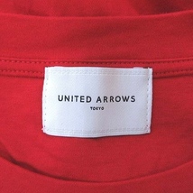 ユナイテッドアローズ UNITED ARROWS カットソー フレンチスリーブ ラウンドネック 40 赤 レッド /CT レディース_画像6