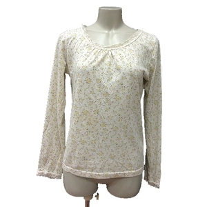  I I.M ke- Michel Klein iiMK cut and sewn crew neck floral print long sleeve race 40 white ivory /MN #MO lady's 