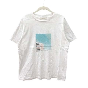 ビーミングバイビームス Tシャツ カットソー 半袖 クルーネック フォトプリント ONE 白 ホワイト /CT レディース