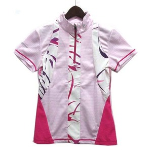  Le Coq s Porte .fle coq sportif половина Zip рубашка с коротким рукавом рубашка-поло джерси - розовый M женский 