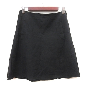  theory theory trapezoid skirt knee height wool 4 black black /YI lady's 