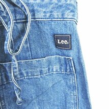 リー LEE デニム ジャンパースカート キャミソール ワンピース マキシ丈 レースアップ 麻 XS ブルー 小さいサイズ kz7471 レディース_画像5