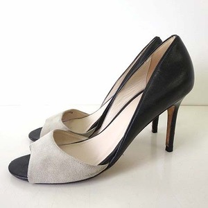 Call Haan Cole Haan Pumps High Heal Pin Leal Open Heal Heally Lealne Leather замша 6,5 B Черно -серый 23,5 см туфли обувь