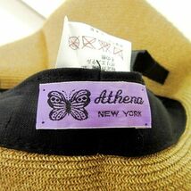 アシーナ ニューヨーク Athena New York リボン ペーパー チューリップ ハット 帽子 フリーサイズ ベージュ IBO49 レディース_画像6