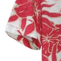 チルコロ1901 CIRCOLO1901 美品 半袖 シャツ オープンカラー ハイビスカス 花柄 M 赤 レッド IBO49 X メンズ_画像4