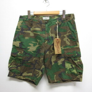 未使用品 テンダーロイン TENDERLOIN ARMY SHORTS JFC 6P アーミー ショート パンツ S カモフラ柄 迷彩柄 カーゴ ジッパーフライ タグ付き