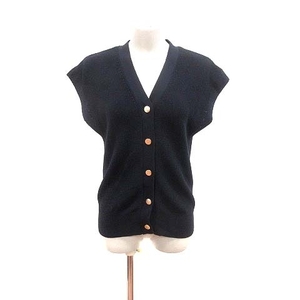 Мишель Клан Мишель Кляйн Кардиган вязание V Neck French Eleve 36 Navy Navy /Yk Ladies