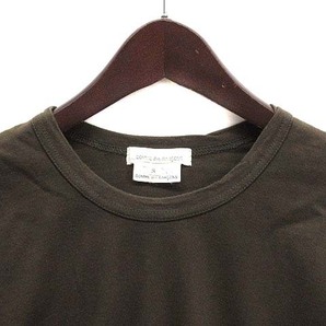 コムデギャルソン COMME des GARCONS クルーネック 長袖 Tシャツ カットソー ロンT AD2009 無地 オリーブ S レディースの画像3