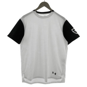 アンダーアーマー UNDER ARMOUR Tシャツ HEATGEAR 1313388 半袖 ロゴプリント 配色 ホワイト 白 ブラック 黒 MD メンズ