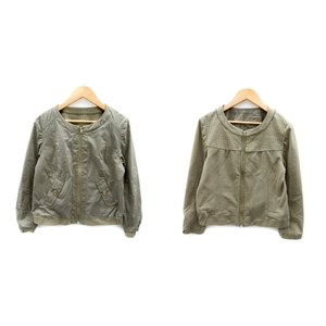 eni.s.senisisanySiS blouson jacket no color jacket reversible middle height plain embroidery Zip up 2 khaki /SY33