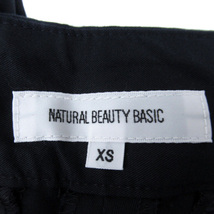 ナチュラルビューティーベーシック NATURAL BEAUTY BASIC ワイドパンツ アンクル丈 無地 XS 紺 ネイビー /SY17 ■MO レディース_画像3