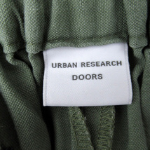 アーバンリサーチ ドアーズ URBAN RESEARCH DOORS テーパードパンツ アンクル丈 無地 ロールアップ リネン混 38 カーキ ■MO レディース_画像3