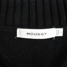 マウジー moussy ニットベスト プルオーバー Vネック リネン F 黒 ブラック /SM15 レディース_画像4