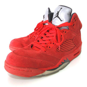 ナイキ NIKE Air Jordan 5 Ratro Red Suede 136027-602 スニーカー エアジョーダン 5 スエード シューズ 27.5cm レッド メンズ