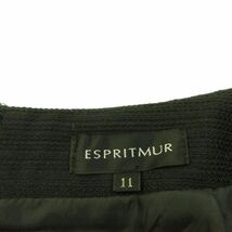 エスプリミュール ESPRITMUR ひざ丈スカート ペプラム ボーダー 黒 11 *A428 レディース_画像3