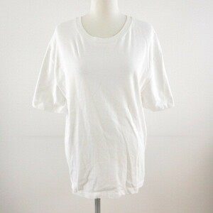 ザラ ZARA カットソー Tシャツ 半袖 オーバーサイズ 白 M *T673 レディース