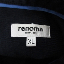 レノマ renoma HOMME シャツ ステンカラー 長袖 薄手 コットン 総柄 XL 紺 ネイビー トップス /BT メンズ_画像7