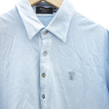 エポカ ウォモ EPOCA UOMO ポロシャツ 半袖 ポロカラー グラデーション ラインストーン 46 ライトブルー 水色 /YM41 メンズ_画像3