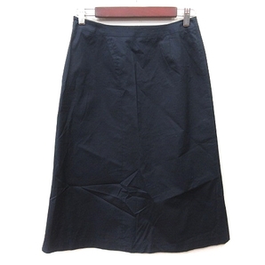 カールラガーフェルド KARL LAGERFELD 台形スカート ロング 刺繍 紺 ネイビー /YI レディースの画像4