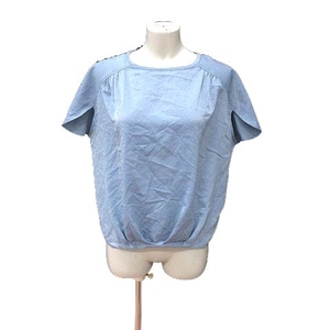  SunaUna Sunauna blouse short sleeves 38 blue blue /YK lady's 