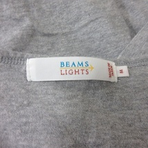 ビームスライツ BEAMS Lights Tシャツ カットソー Vネック 半袖 刺繍 M グレー /YI レディース_画像6