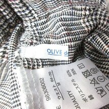 オリーブデオリーブ OLIVE des OLIVE テーパードパンツ グレンチェック サスペンダー付き M グレー /MN ■MO レディース_画像5