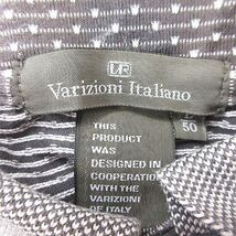 バリジオーニ イタリアーノ Varizioni Italiano ポロシャツ ドット ボーダー 半袖 L 茶 ブラウン 白 ホワイト /MS メンズ_画像5