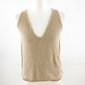 United Colors of Benetton United Colors of Benetton вязаная майка V Top V Sect Beige *A502 Ladies