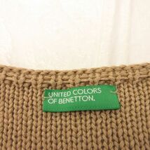 ユナイテッド・カラーズ・オブ・ベネトン UNITED COLORS OF BENETTON ニットタンクトップ Vネック ベージュ *A502 レディース_画像3